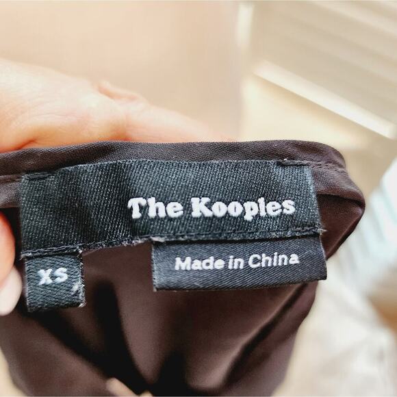 The Kooples Black 100% Silk Short Sleeve Top Size XS - Picture 5 of 6
